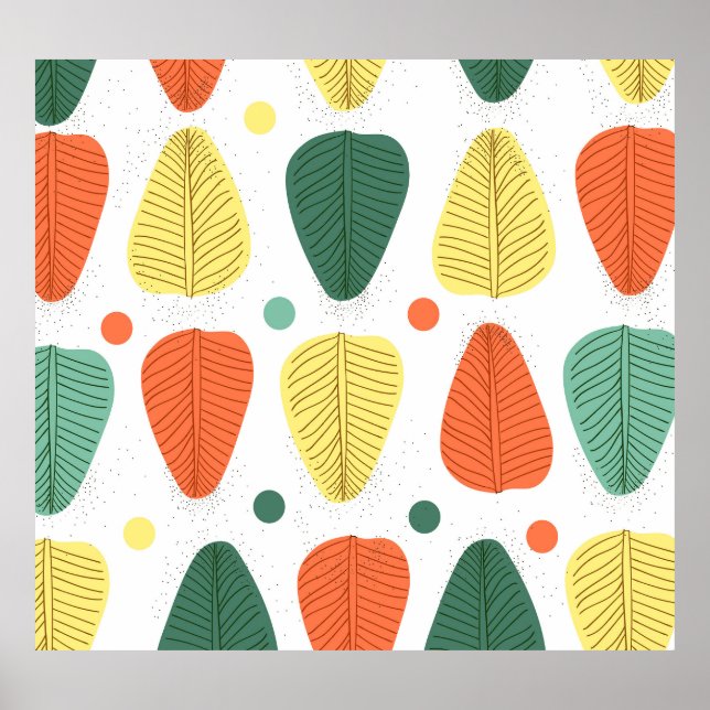 Färgmålat löv, smart företagsbakgrund poster (Framsidan)