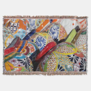 Färgmålat mexikanskt präglat handmålat präste mysfilt