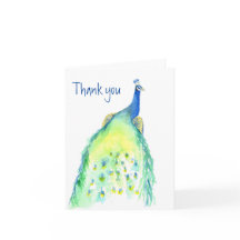 Färgmålat peacock Tackkort-kort
