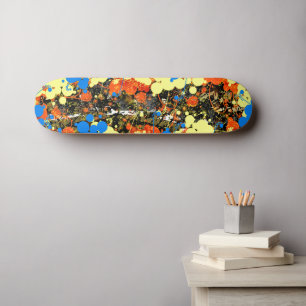 Färgmallar och drivrutiner för utfyllnad av abstra old school skateboard bräda 18 cm
