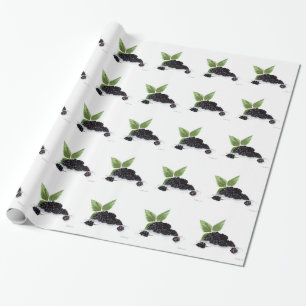 Färgmålning av björnbär presentpapper