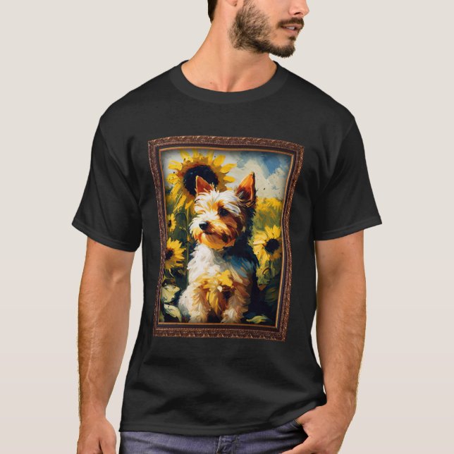 Färgmålning av solrosblommor, blommor, Mamma, kvin T Shirt (Framsida)