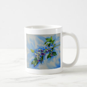 Färgmålning för blåbär kaffemugg