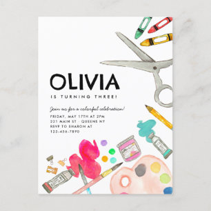 Färgmålning för färggrafik i Cute Art-konstnär Fär Vykort