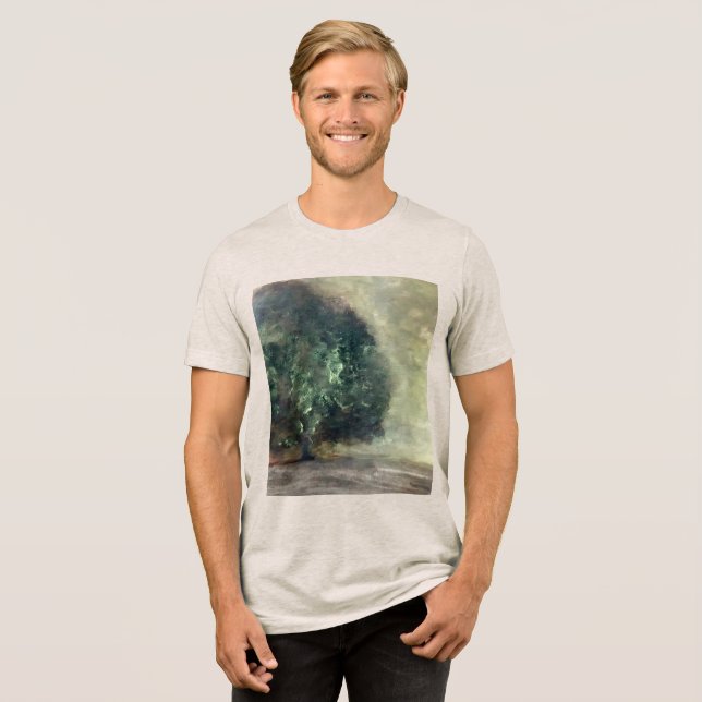 Färgmålning för konstgjord vattenskog i Träd T Shirt (Framsida Full)