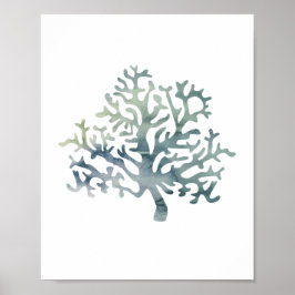 Färgmålning för korallrev under vatten poster