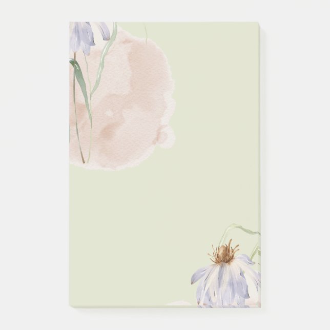 Färgmålning för ljus - grönt - bakgrund post-it block (Framsida)