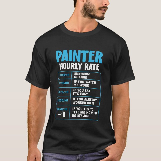 Färgmålning för målare för Professionell av timtax T Shirt (Framsida)