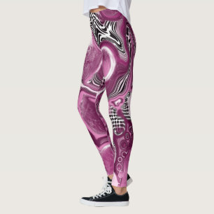 Färgmålning för rosa, Magenta och svartfärgning av Leggings