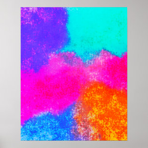 Färgmålning för texturerad Abstrakt Poster