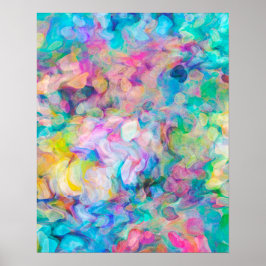 Färgmålning för texturerad Abstrakt Poster