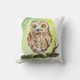 Färgmålning för uggla i sötskogen kudde