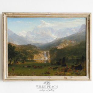 Färgmålning för Vintagen på Rocky mountains-lander Poster