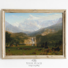 Färgmålning för Vintagen på Rocky mountains-lander Poster