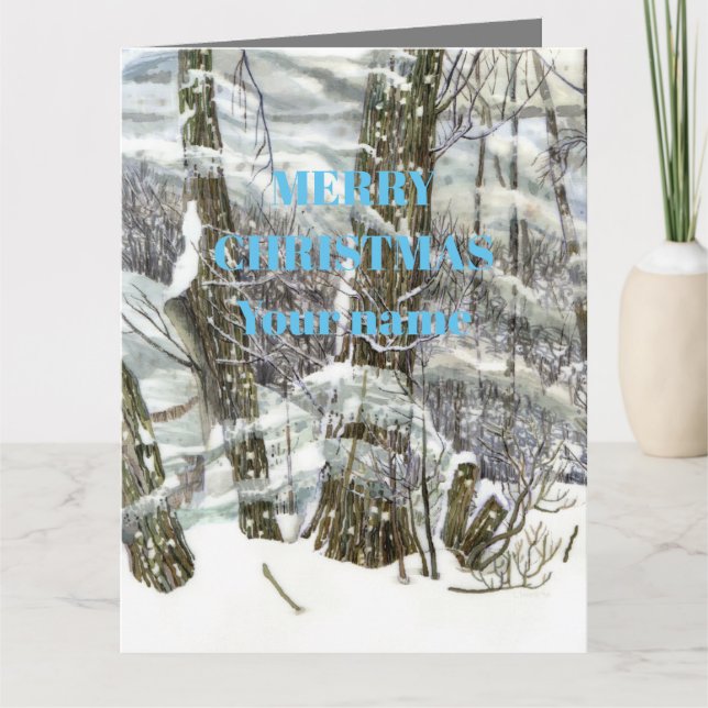 Färgmålning för vintervatten kort (Framsida)