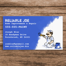 Färgmålning, Royal blå färg | Roligt entreprenör Visitkort