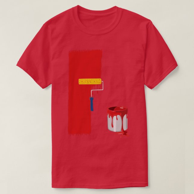 Färgmarkör för målning av röd mur t shirt (Design framsida)