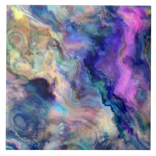 Färgmarmor Kakelplatta (Framsidan)