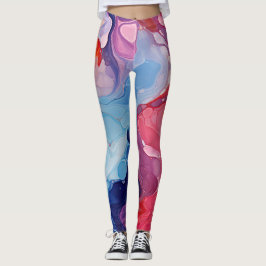 Färgmarmor Leggings