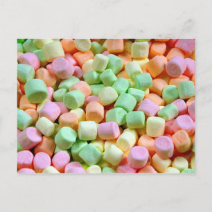 Färgmarshmallow Vykort