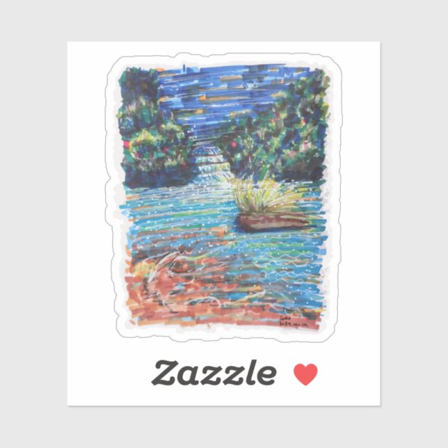 Färgmässig kaskad klistermärken (Ark)