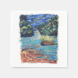 Färgmässig kaskad pappersservett