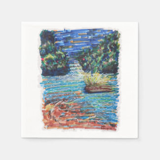 Färgmässig kaskad pappersservett