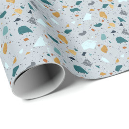 Färgmässig terrazzo mönster presentpapper