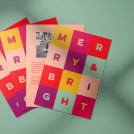 Färgmässig typsammanslagning och Bright Helgdag Ca Julkort