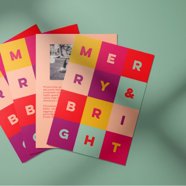 Färgmässig typsammanslagning och Bright Helgdag Ca Julkort (Skapare uppladdad)