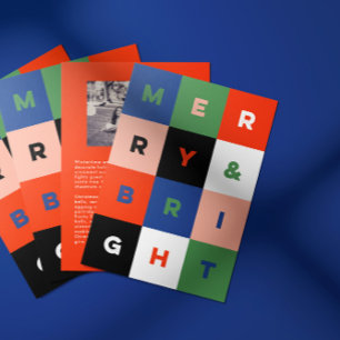 Färgmässig typsammanslagning och Bright Helgdag Ca Julkort