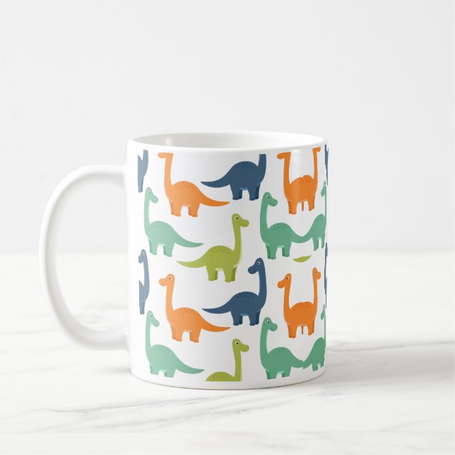 Färgmässiga bakgrunder Dinosaurs Kids Kaffemugg (Vänster)
