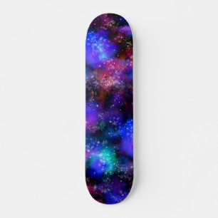 Färgmässigt Galaxy Cosmic space Mini Skateboard Bräda 18,5 Cm