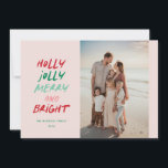 Färgmässigt mycket fint Vågrät Julfoto Julkort<br><div class="desc">Lägg till en propp av festlig cheer med vår klassiska julsamling,  med en ljus och färgstark typografisk design. Perfekt för att sprida glädje,  dessa djärva och pulserande kort och inbjudningar ger en lekfull vändning till traditionella helgdagar. Anpassa varje biet för att göra din julhelg smidig,  skarp och unik!</div>