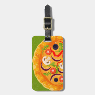 Färgmat med Cute pizza älskare Bagagebricka