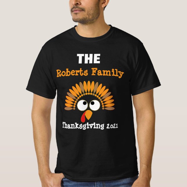  Färgmatchande T-S-färgmatchning i thanksgiving-fa T Shirt (Framsida)