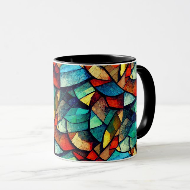 Färgmättat glasutslag mugg (Framsida höger)
