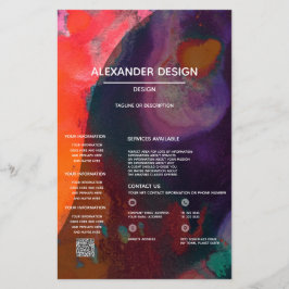 Färgmeditation | Orange & Lila Flygblad