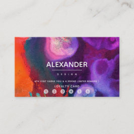 Färgmeditation | Orange & Lila Lojalitetskort