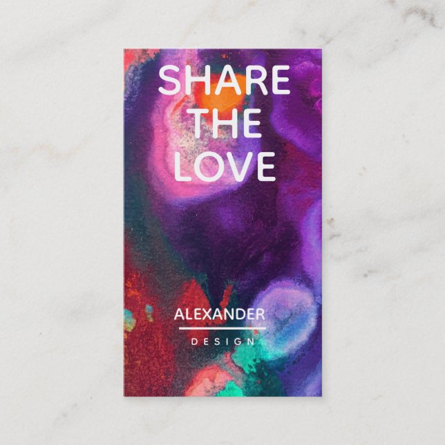 Färgmeditation | Orange & Lila Rabattkort (Framsida)