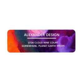 Färgmeditation | Orange & Lila Returadress Etikett
