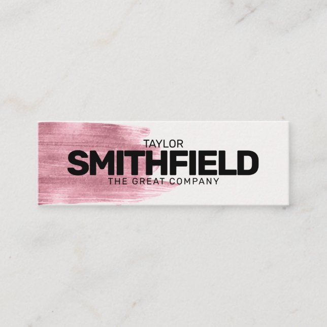 Färgmodellen Ro Guld Enkel modern Trendig Typ Mini Visitkort (Framsida)