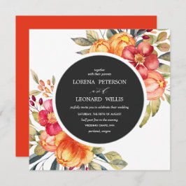 Färgmodern Modern ELEGANT Rustic round grått Inbjudningar