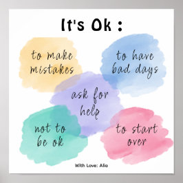 Färgmoln Motiveringsskola Poster