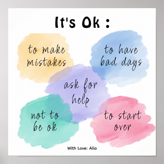 Färgmoln Motiveringsskola Poster (Framsidan)