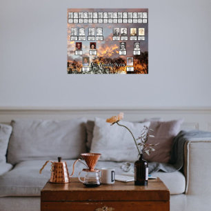 Färgmoln över Träd Fotofamiljen Träd Poster