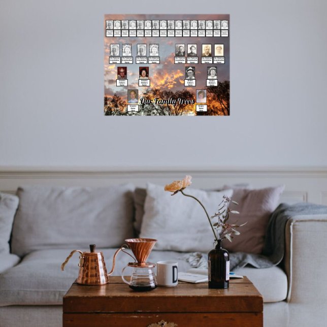 Färgmoln över Träd Fotofamiljen Träd Poster (Skapare uppladdad)
