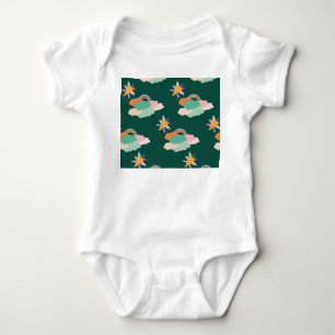 Färgmoln Regnbows Sömlös Mönster T Shirt