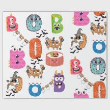 Färgmonster "BOO" Halloween Tecknad Design