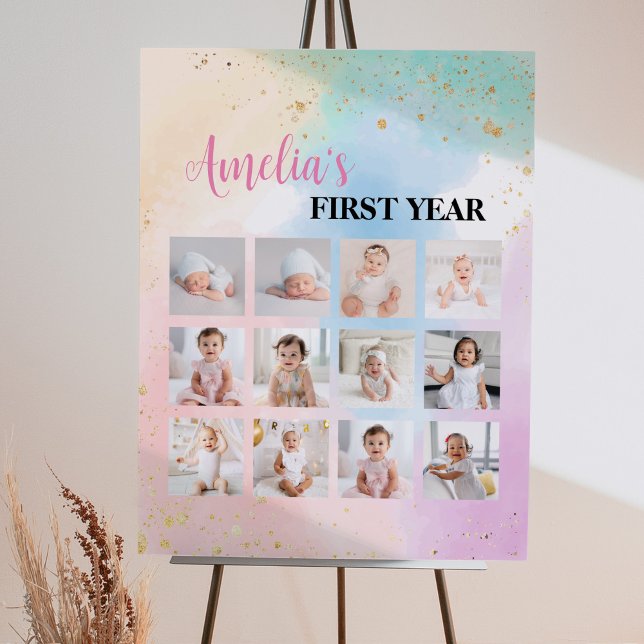 Färgmönster för regnbåge, födelsedagsefterfoto, mi poster (Skapare uppladdad)